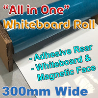 Magnetic & Whiteboard Front with Adhesive Rear (300mm Wide - Roll)