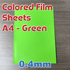 Sheet - Green Film - A4 x 0.4mm (1 Per Pack)