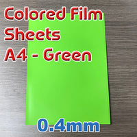 Sheet - Green Film - A4 x 0.4mm (1 Per Pack)