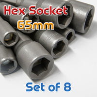 65mm Hex Socket Bits (Set of 8)