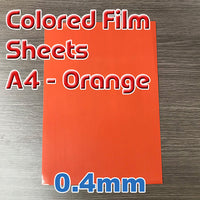 Sheet - Orange Film - A4 x 0.4mm (1 Per Pack)