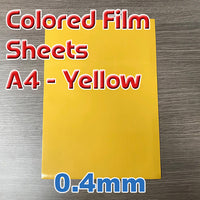Sheet - Yellow Film - A4 x 0.4mm (1 Per Pack)